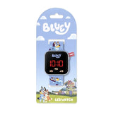 Bluey LED Digital Watch displayed on official Bluey retail packaging