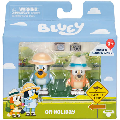 Boxed Bluey On Holiday figure pack featuring Bluey and Bingo – Ireland