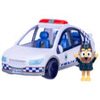 Bluey Police Car toy with Bluey Policeman figure beside the vehicle