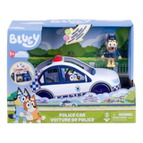 Front of Bluey Police Car packaging with vehicle, Policeman figure and 3+ warning