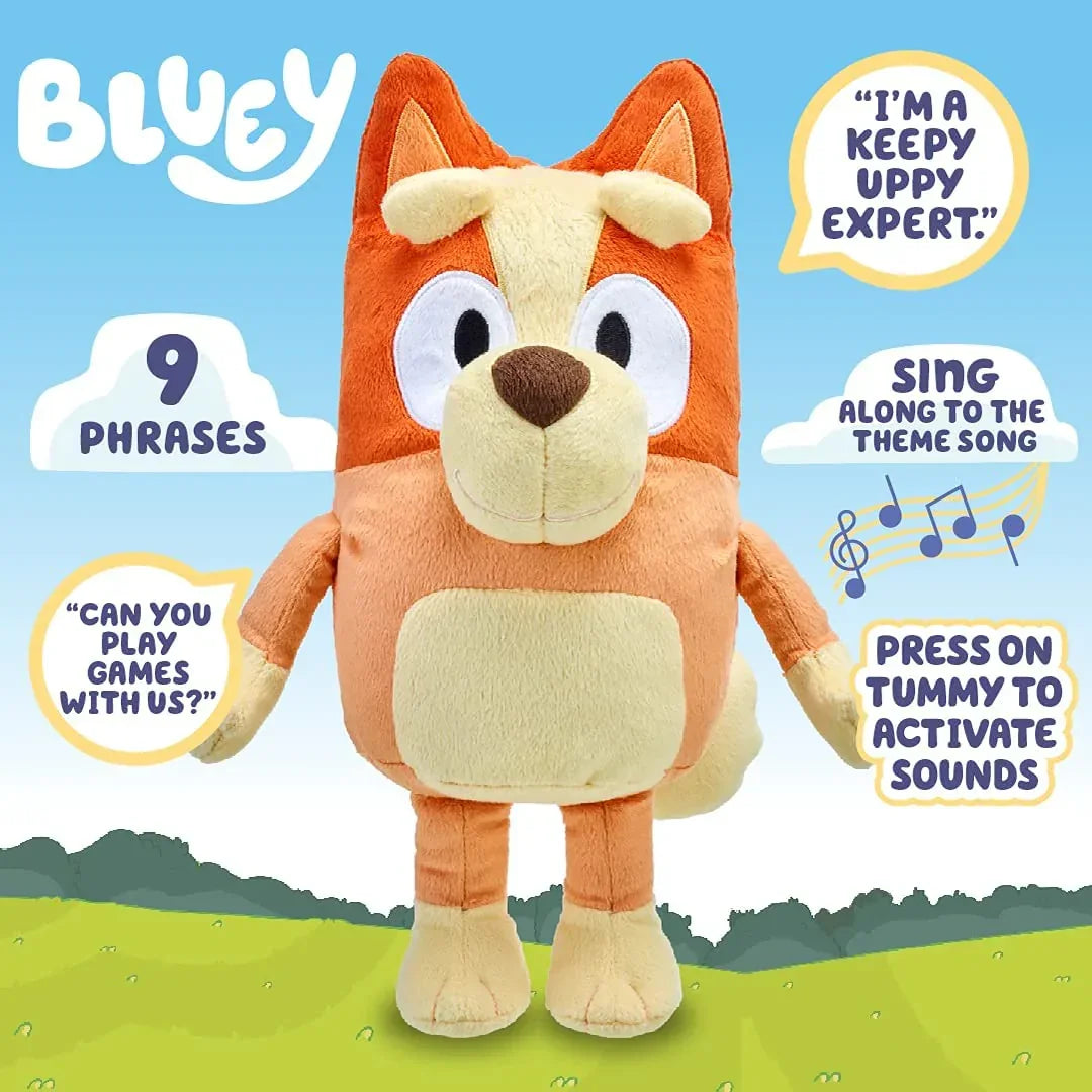 Bluey Talking Bingo plush toy with callouts for phrases and music feature – Ireland