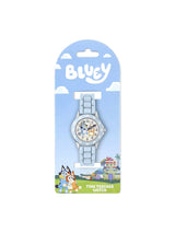 Bluey Time Teacher Watch displayed on official Bluey retail packaging with character artwork