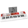 Bontempi 37 key electronic keyboard showing keys, controls and music stand