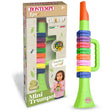 Bontempi Green Mini Trumpet displayed beside retail box