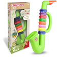 Bontempi Green Saxophone displayed beside Mini Sax retail box