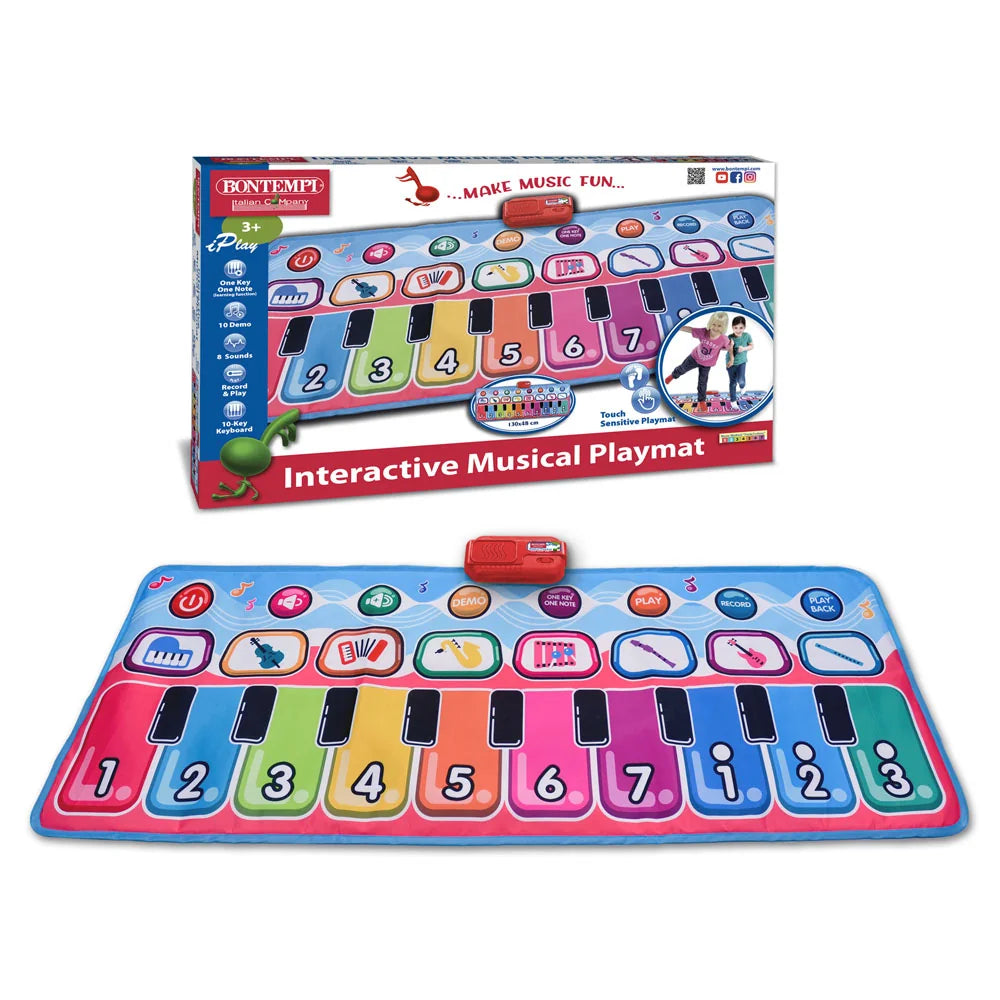 Bontempi Interactive Musical Playmat displayed with box and red control unit on white background