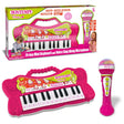 Bontempi 24 Key Electronic Keyboard and pink microphone displayed with retail box
