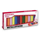 Bontempi Metallophone retail box showing 11 coloured metal note bars