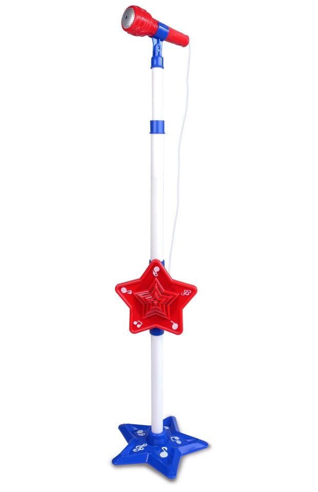 Bontempi Stage Microphone with red star light and blue base