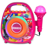 Bontempi Wireless Speaker and Microphone in pink with multicolour speaker light