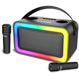 Bontempi Wireless Speaker with two wireless microphones and illuminated RGB front panel