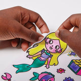 Brainstorm Colour Your Own Stickers Fairytale mermaid sticker being peeled from the sheet