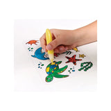 Brainstorm Colour Your Own Stickers Sea Creatures turtle sticker being coloured with a yellow paint pen