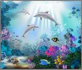 Brainstorm Mermaid Torch and Projector underwater scene with dolphins, tropical fish and coral