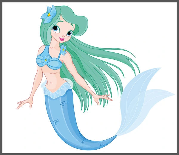 Brainstorm Mermaid Torch and Projector image showing a green haired mermaid with a blue tail