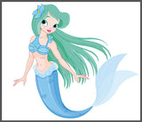 Brainstorm Mermaid Torch and Projector image showing a green haired mermaid with a blue tail