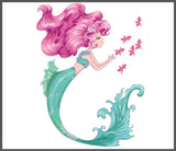 Brainstorm Mermaid Torch and Projector image showing a pink haired mermaid surrounded by butterflies