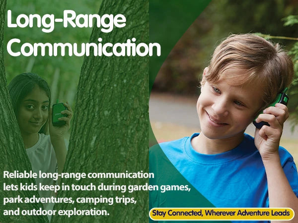 Brainstorm Outdoor Adventure Walkie Talkies being used outdoors by a child
