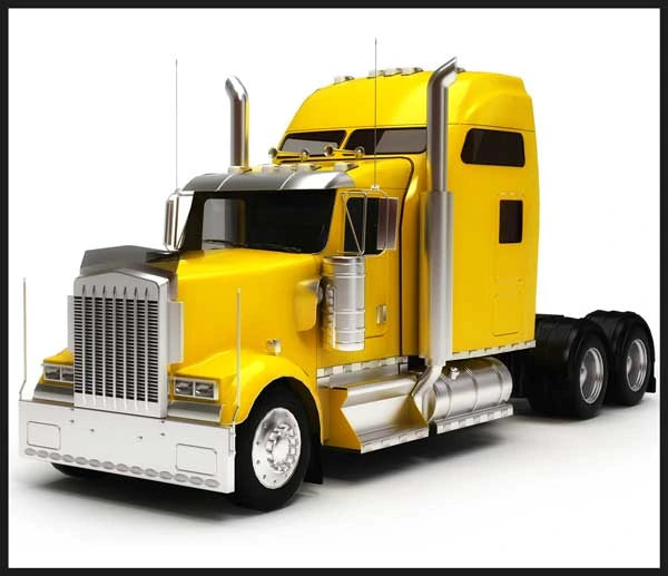Brainstorm Tractor and Truck Torch and Projector image showing a yellow semi truck