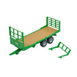 Britains 1:32 Flat Bed Trailer with one green rack removed beside the trailer