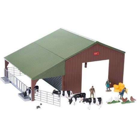 Britains Farm Buildings and Accessories Set 43139A2 with cows, people, and bales in Ireland