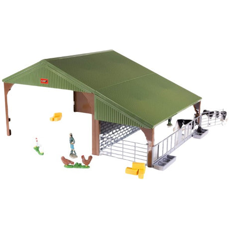 Britains Farm Building Set 43139A2 showing green roof and fencing in Ireland