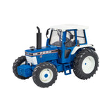 Britains 1:32 Ford 8210 Tractor 43418 front left view showing the front weight, Super Q cab and treaded tyres