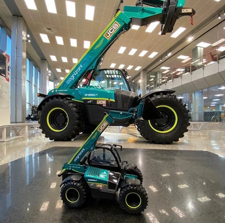 Miniature and real JCB AgriPro Aston Martin models on display together – Ireland