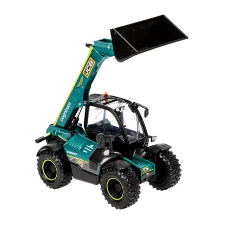 Front angle of Britains JCB AgriPro Aston Martin green Loadall model – Ireland