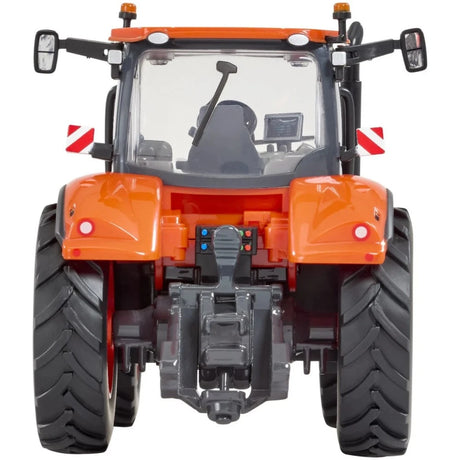 Britains 1:32 Kubota M7 154 Tractor 43438 rear view showing the rear hitch, cab interior and large rear tyres