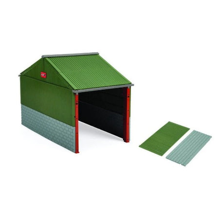 Britains Machinery Shed 43357 plastic farm toy shed showing short side wall open Ireland