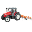 Side profile of Britains Massey Ferguson 6290 with cultivator attached – Ireland