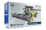 Britains Prestige Collection New Holland CR11 Combine 43403 retail box showing the 1:32 scale CR11 combine with wide harvesting header, New Holland branding and 14+ marking
