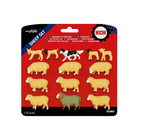 Front of Britains Sheep Set packaging showing full flock and sheepdog – Ireland