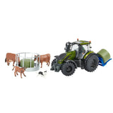 Feeding fence, wrapped bales, and bale lifter from Britains Valtra Playset – Ireland