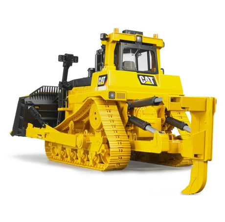 Bruder 1:16 Cat Large Track-Type Tractor shown from the rear left with the scarifier lowered