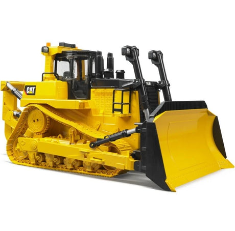 Bruder 1:16 Cat Large Track-Type Tractor shown from the right side with front blade attached