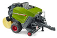 Bruder Fendt Rotana 180V round baler with yellow round bale at the rear