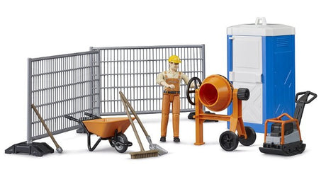 Bruder construction playset with cement mixer and construction worker Ireland