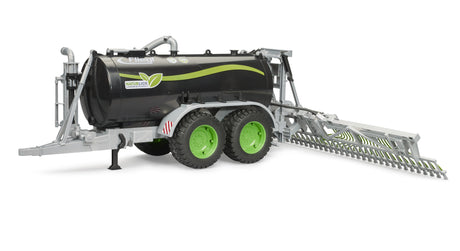Bruder 1:16 Fliegl Barrel Trailer Jumbo Line farm toy trailer side view with the spread booms extended