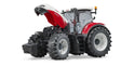 Bruder Steyr 6300 Terrus CVT tractor with bonnet raised showing engine area, cab doors and front axle