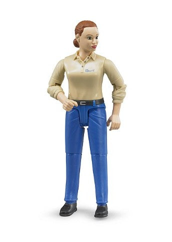 Bruder Woman Figure light skin with blue trousers toy Ireland
