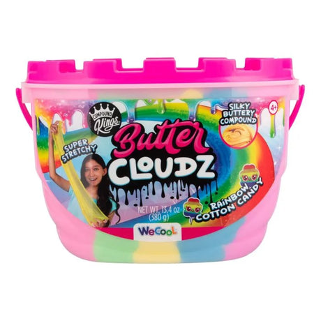 Butter Cloudz Large rainbow cotton candy slime tub front view