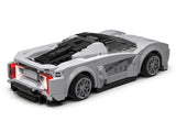 Rear view of CaDA Lotus Evija remote control sports car showing LED tail lights and detailed engine section