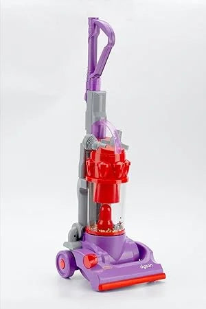 Static view of Casdon Dyson toy vacuum with purple body and red top – Ireland