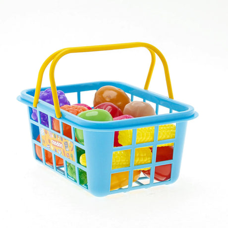 Side view of Casdon Fruit and Veg Basket toy filled with food items – Ireland