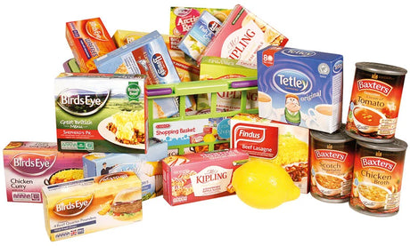 Casdon toy shopping basket with branded play food items displayed – Ireland