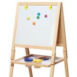 Casdon Wooden Easel with magnetic whiteboard side and colourful magnets – Ireland