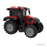 BRIXIES Plus Case Puma 175 tractor viewed at an angle showing the red bonnet, black cab, large rear tyre and front linkage