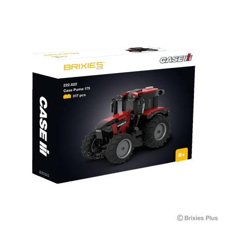 BRIXIES Plus Case Puma 175 building set shown in its Case IH branded box with 313 pieces and age 8 plus displayed on the packaging